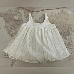Des Petits Hauts Gold & Cream Babydoll Tank Size Small